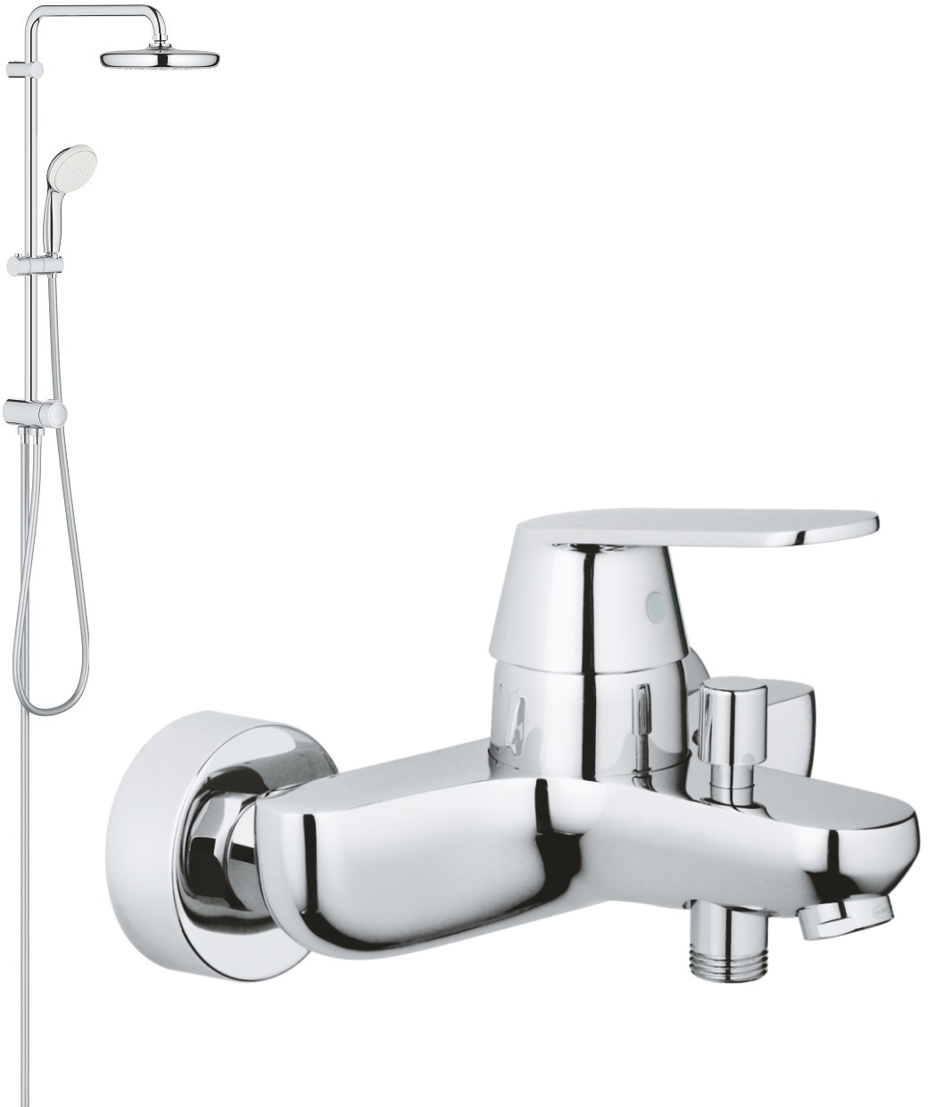 Sada sprchová sada Grohe New Tempesta 26381001, vanová baterie Grohe Eurosmart Cosmopolitan 32831000