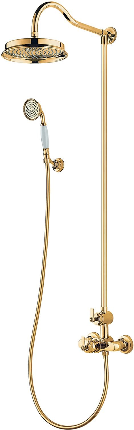 Omnires Armance sprchová sada na stěnu s termostatem zlatá AM5244/6GL