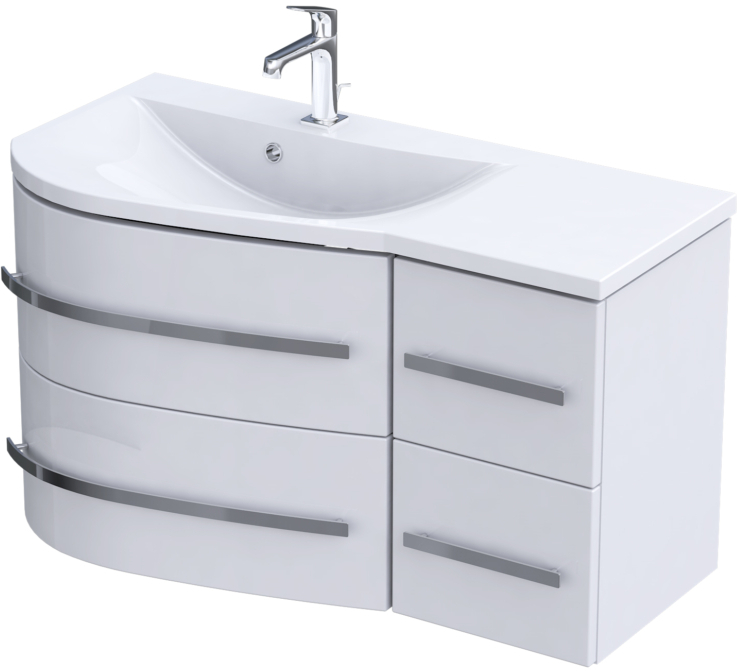 Sada skříňka Oristo Opal OR30-SD4S-90-1-L, umyvadlo Oristo Opal UME-OP-90-92-L