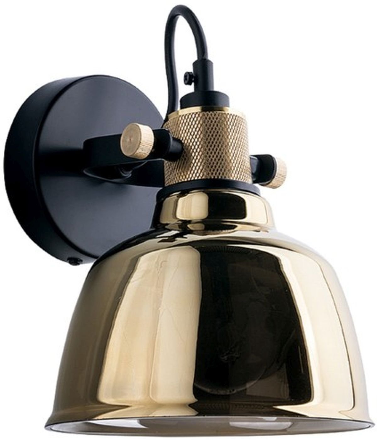 Nowodvorski Lighting Amalfi nástěnné svítidlo 1x25 W černá-zlatá 9155