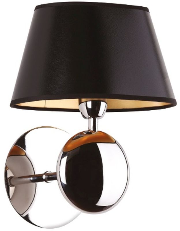 MaxLight Napoleon nástěnné svítidlo 1x40 W černá-chrom-zlatá W0120