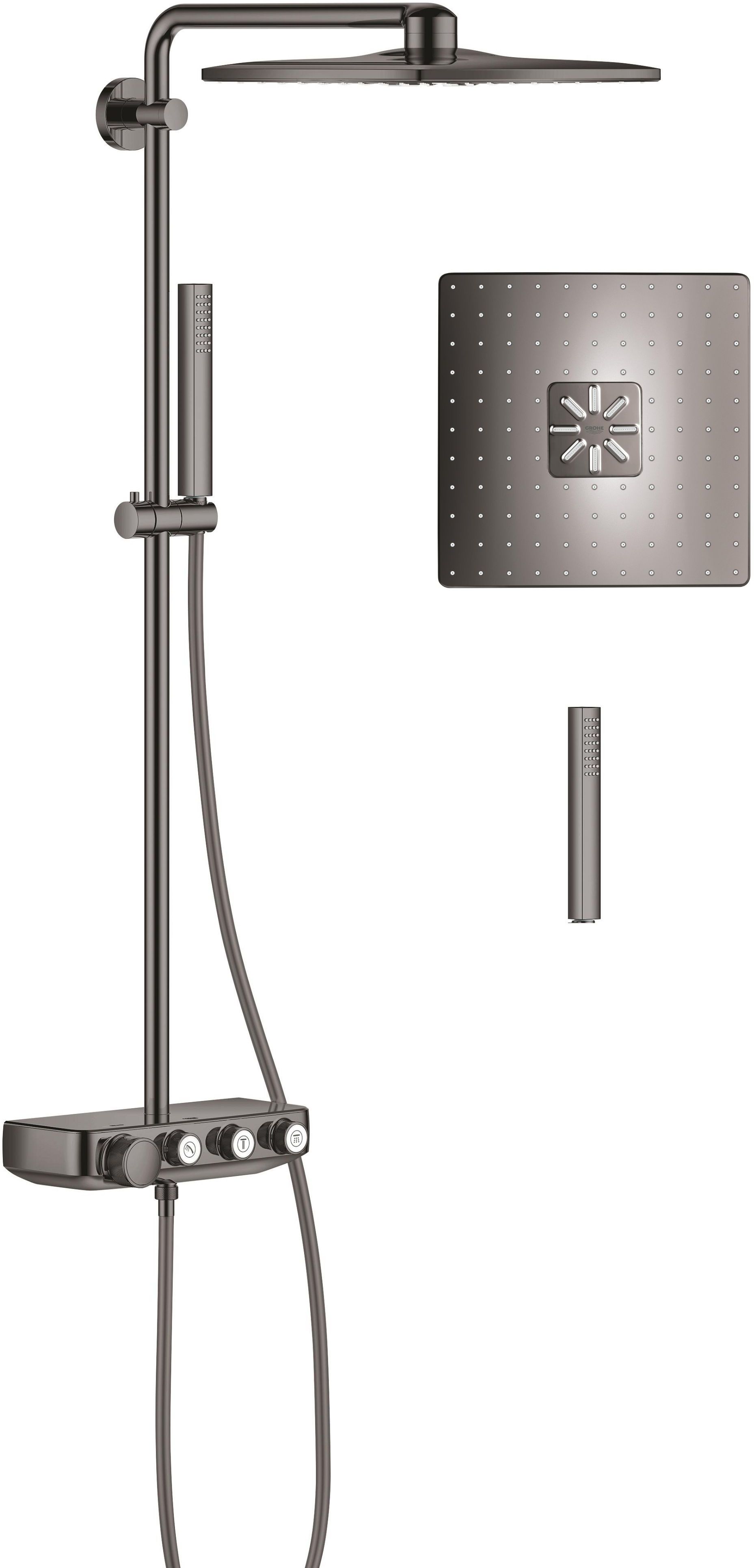Grohe Euphoria sprchová sada na stěnu s termostatem ano grafitová 26508A00