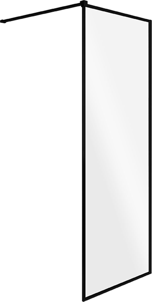 Besco Toca sprchová zástěna 90 cm černá matný/průhledné sklo TCB-90-190C