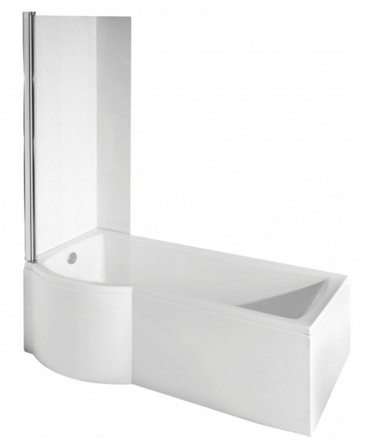 Besco Inspiro vana se zástěnou 150x70 cm Levostranná bílá #WAI-150-NLE