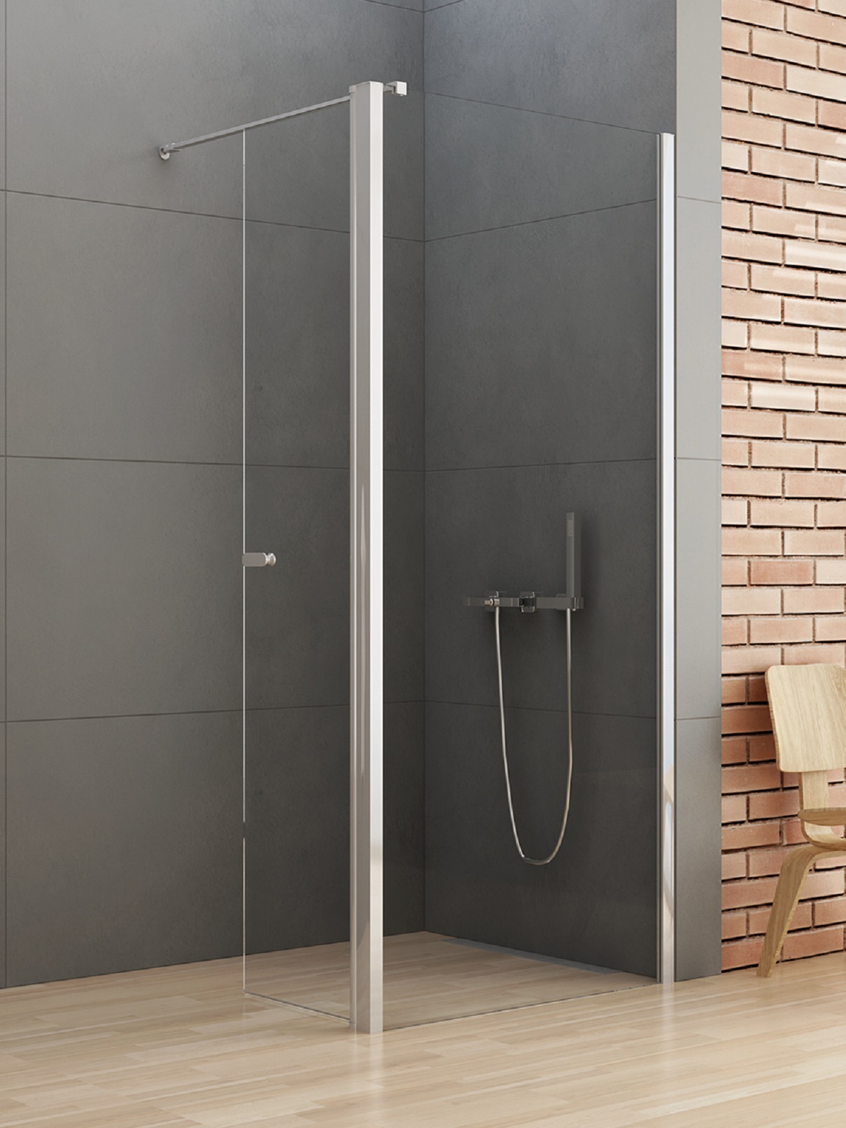 New Trendy New Soleo sprchová zástěna walk-in 100 cm chrom lesk/průhledné sklo K-0346