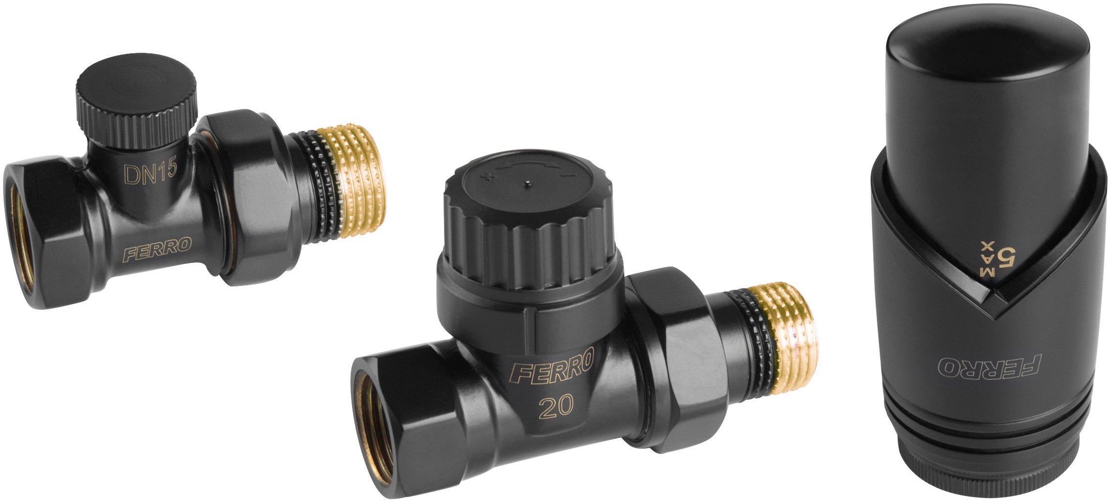 Ferro termostatická sada černá ZTM30BL