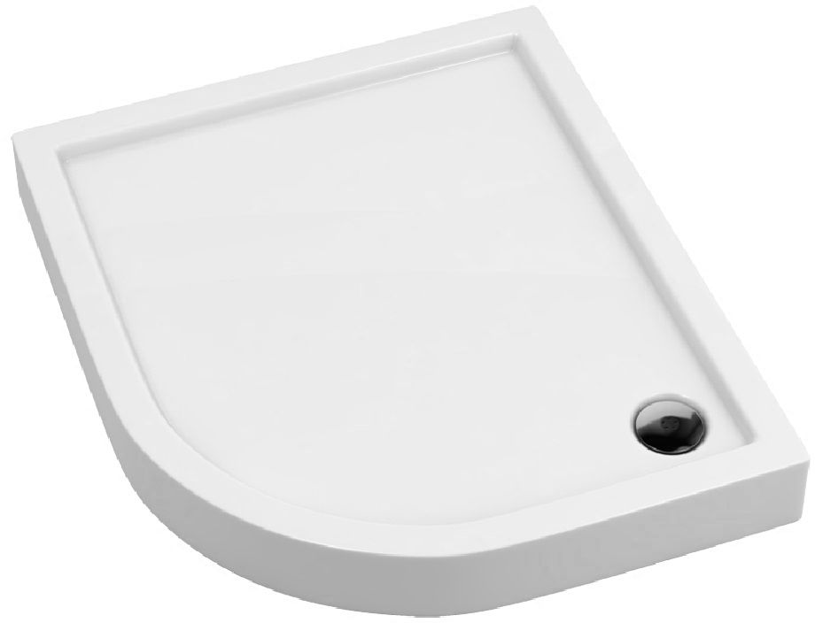 Schedpol Competia půlkruhová sprchová vanička 100x80 cm bílá 3.0171