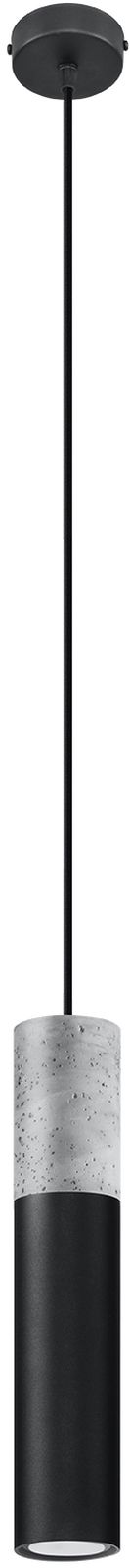 Sollux Lighting Borgio závěsné svítidlo 1x40 W černá-beton SL.0650