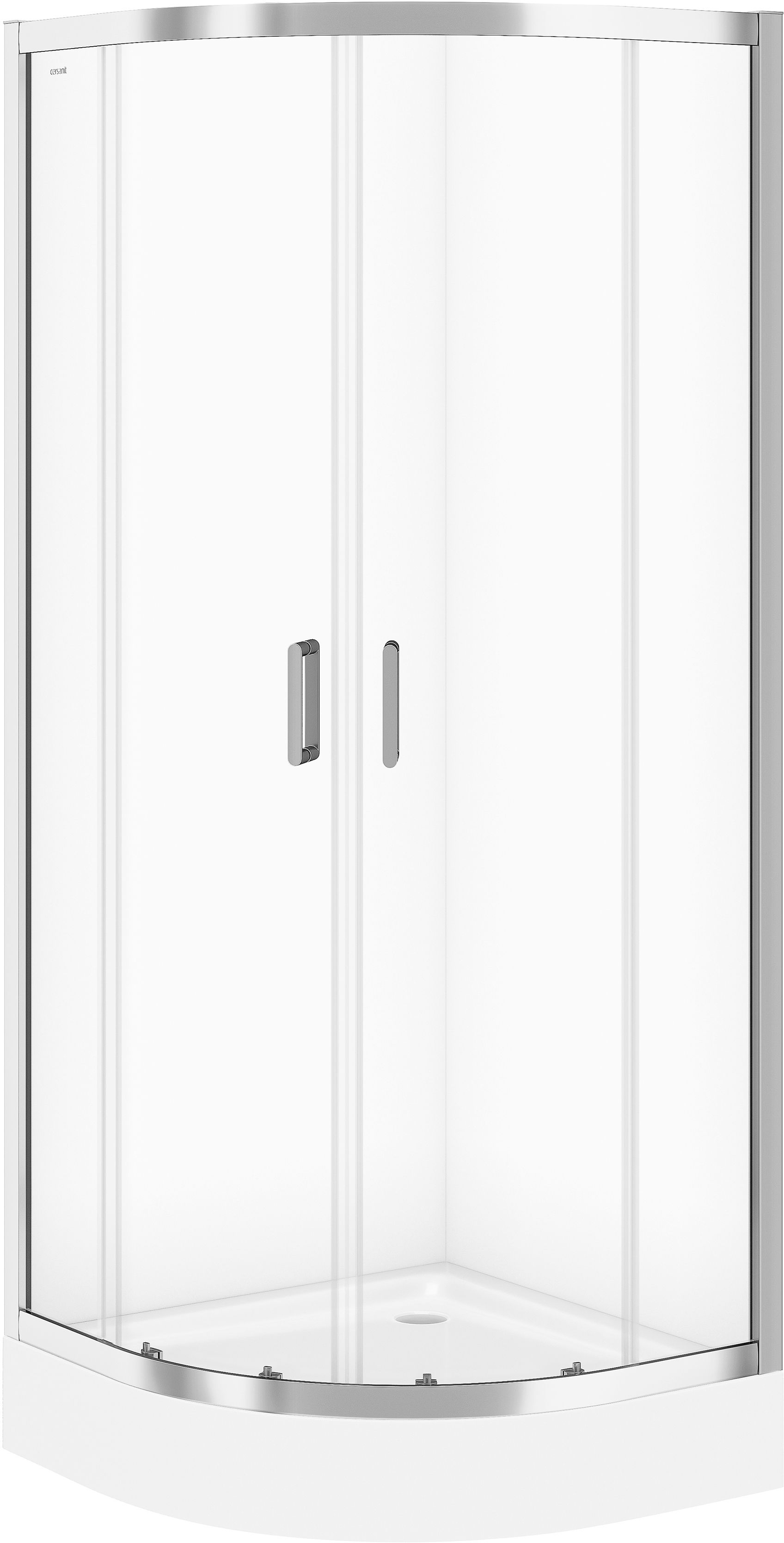 Set sprchový kout Cersanit Arteco S157-001, půlkruhová sprchová vanička Cersanit Tako S204-003