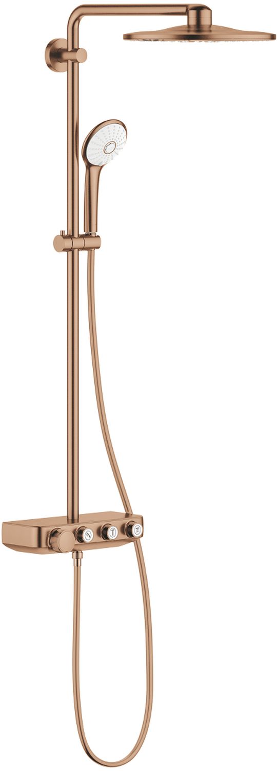 Grohe Euphoria sprchová sada na stěnu s termostatem s dešťovou sprchou Brushed Warm Sunset 26507DL0