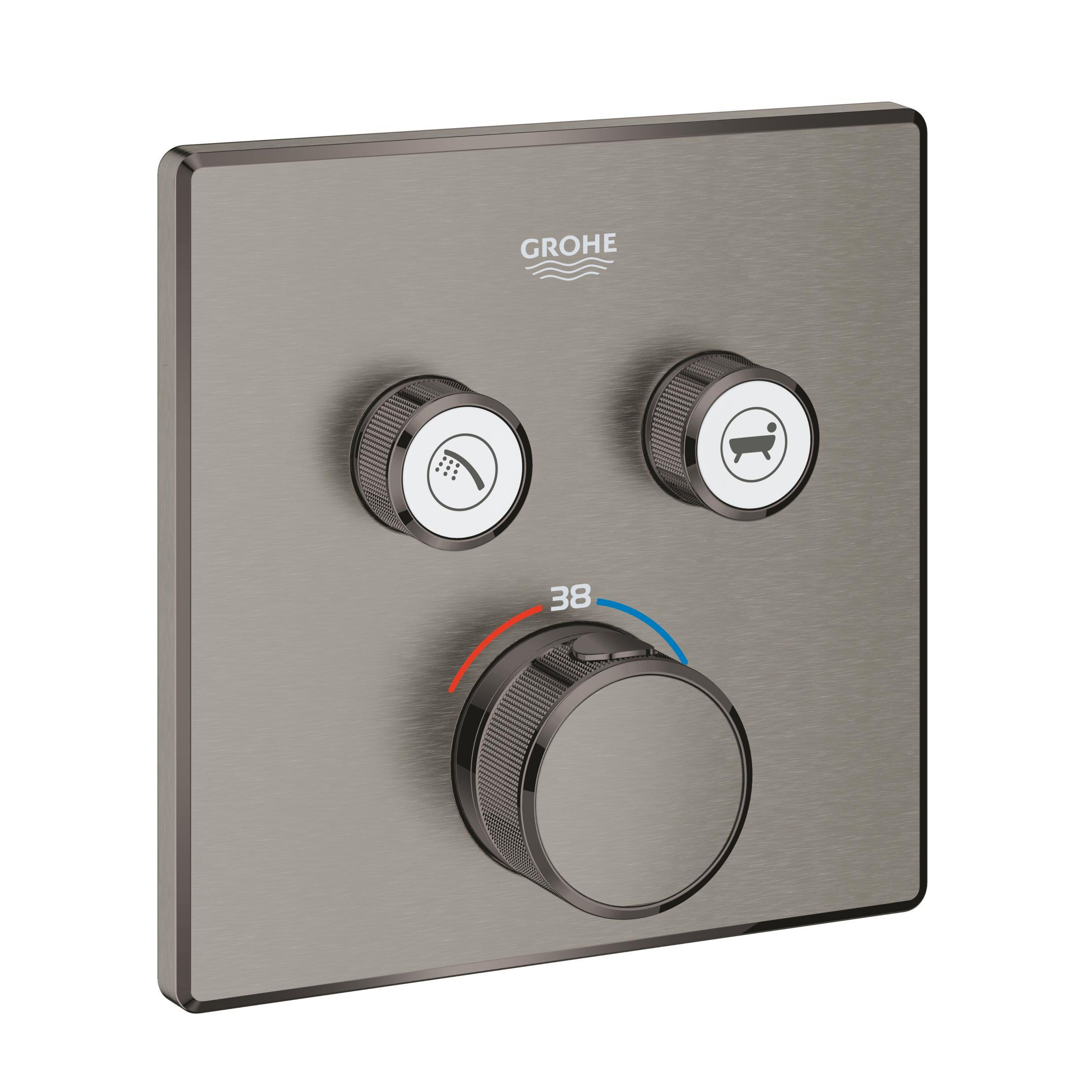 Grohe Grohtherm SmartControl vanová baterie pod omítku s termostatem Brushed Hard Graphite 29124AL0