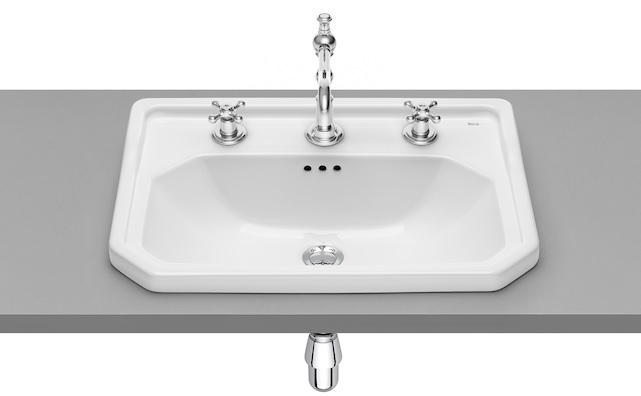 Roca Carmen umyvadlo 60x45 cm obdélníkový zápustný bílá A3270A5003