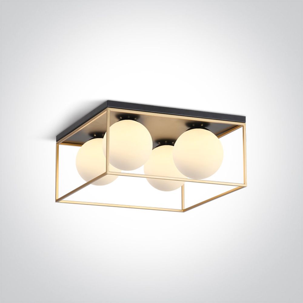 One Light Alla stropní světlo 4x8 W mosaz 62174B/BS