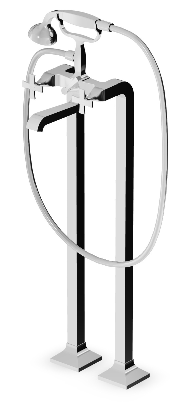 Zucchetti Bellagio vanová baterie volně stojící chrom ZB1247