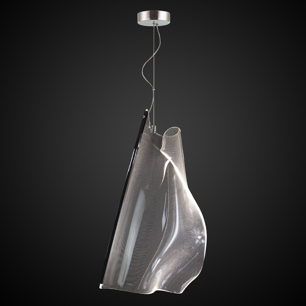 Altavola Design Cortina závěsné svítidlo 1x10 W chrom-průhledná LA103/P