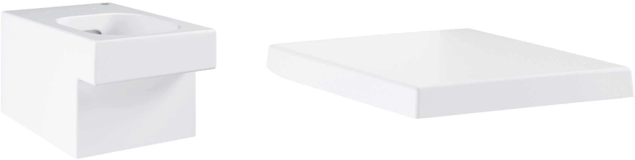 Sada záchodová mísa Grohe Cube Ceramic 3924500H, záchodové prkénko Grohe Cube Ceramic 39488000