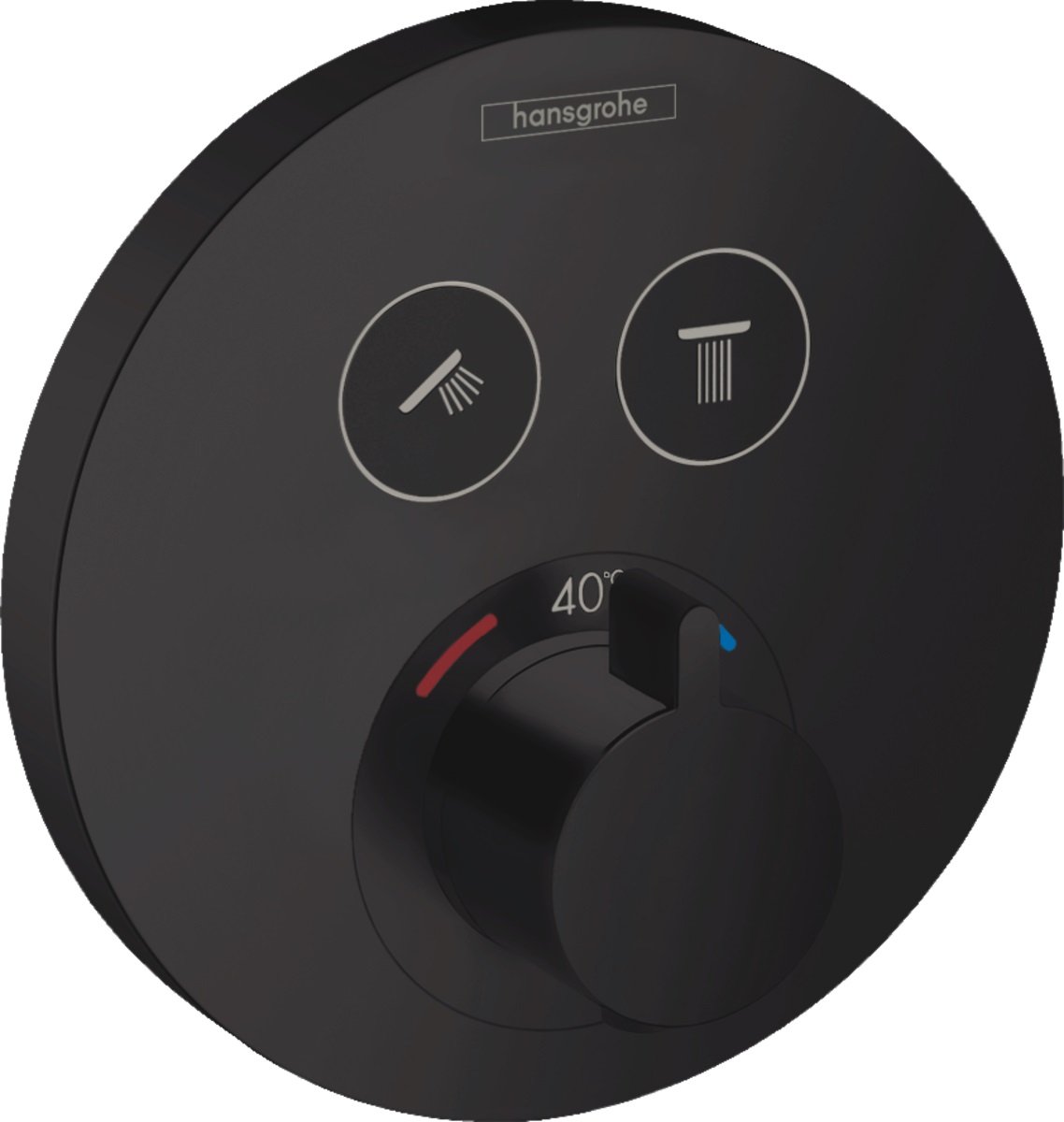 Hansgrohe ShowerSelect vanová baterie pod omítku s termostatem černá 15743670