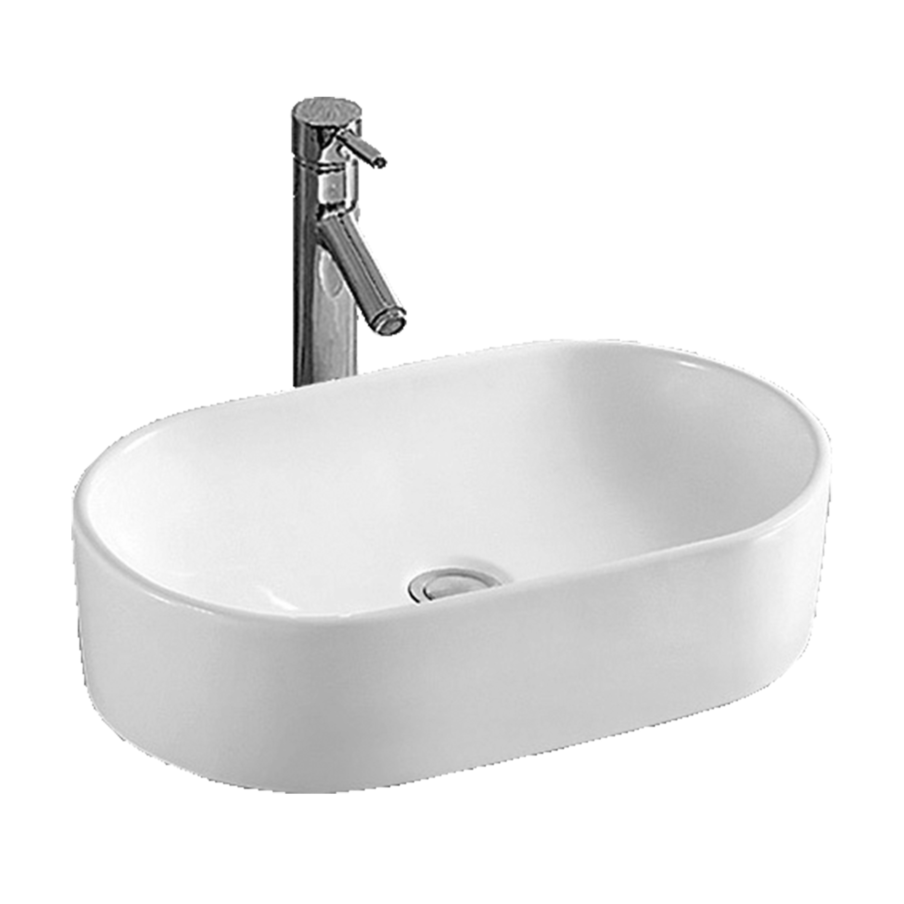 LaVita Alto umyvadlo 50x33 cm obdélníkový na pult bílá 5900378310181