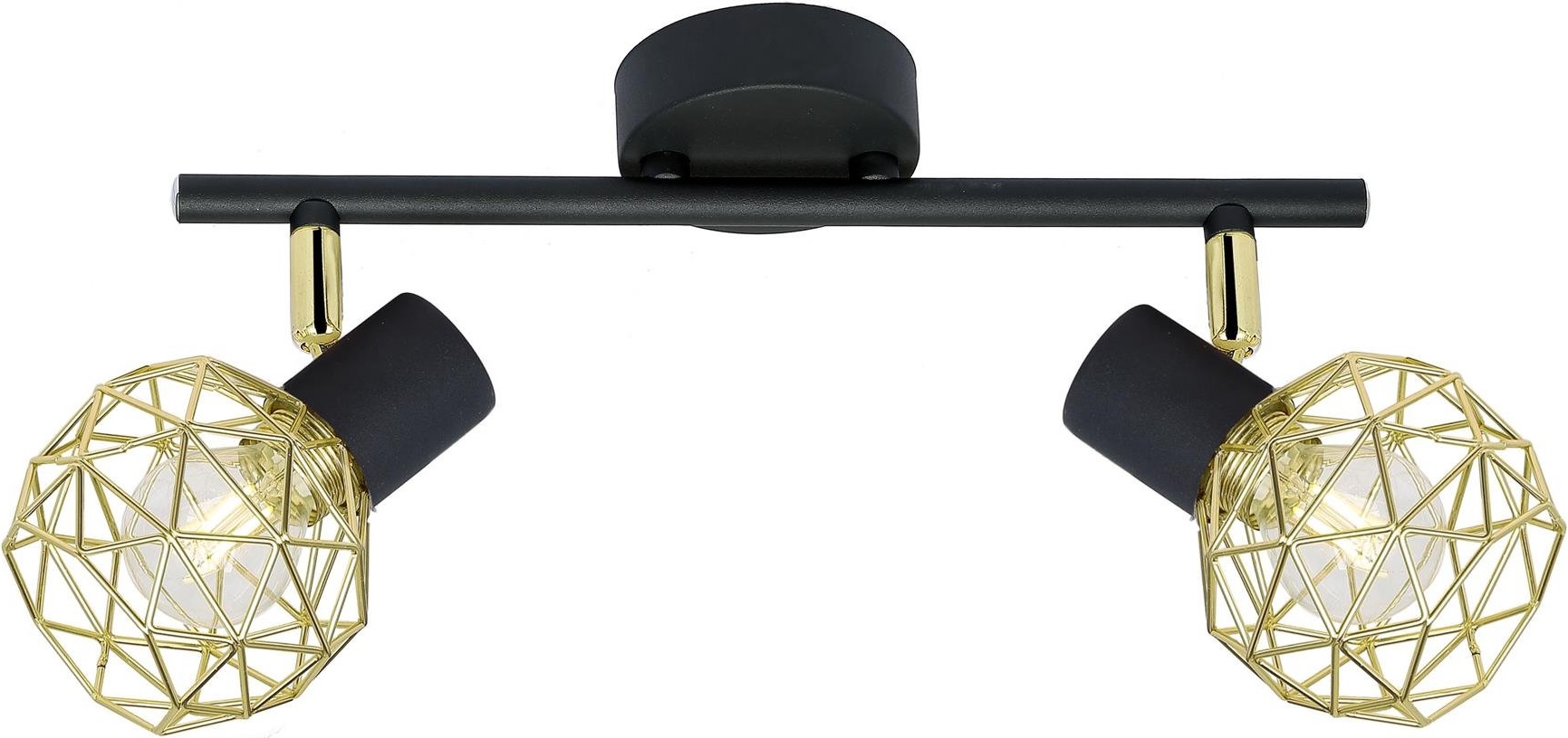 Candellux Acrobat stropní světlo 2x40 W černá-zlatá 92-66336