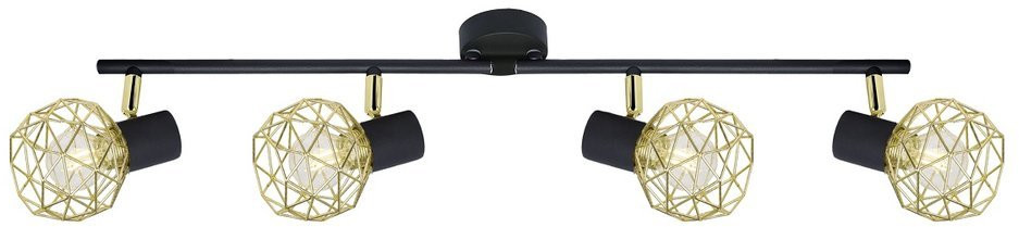 Candellux Acrobat stropní světlo 4x40 W černá-zlatá 94-66657