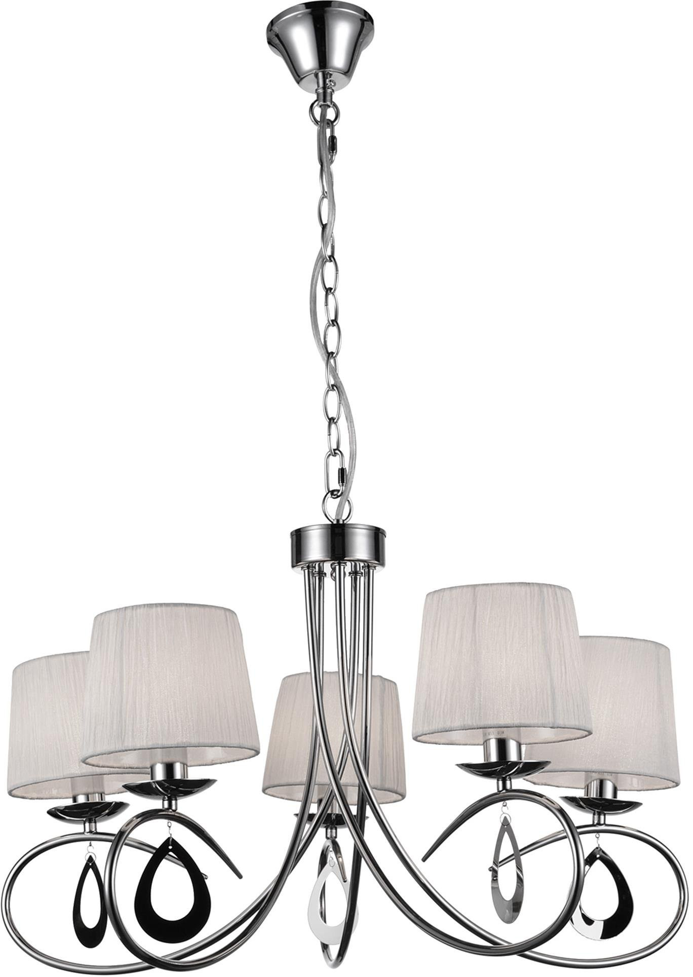 Candellux Arnika závěsné svítidlo 5x40 W bílá-chrom 35-21687