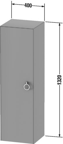 Duravit White Tulip skříňka 40x36x132 cm boční závěsná bílá WT1333R8585