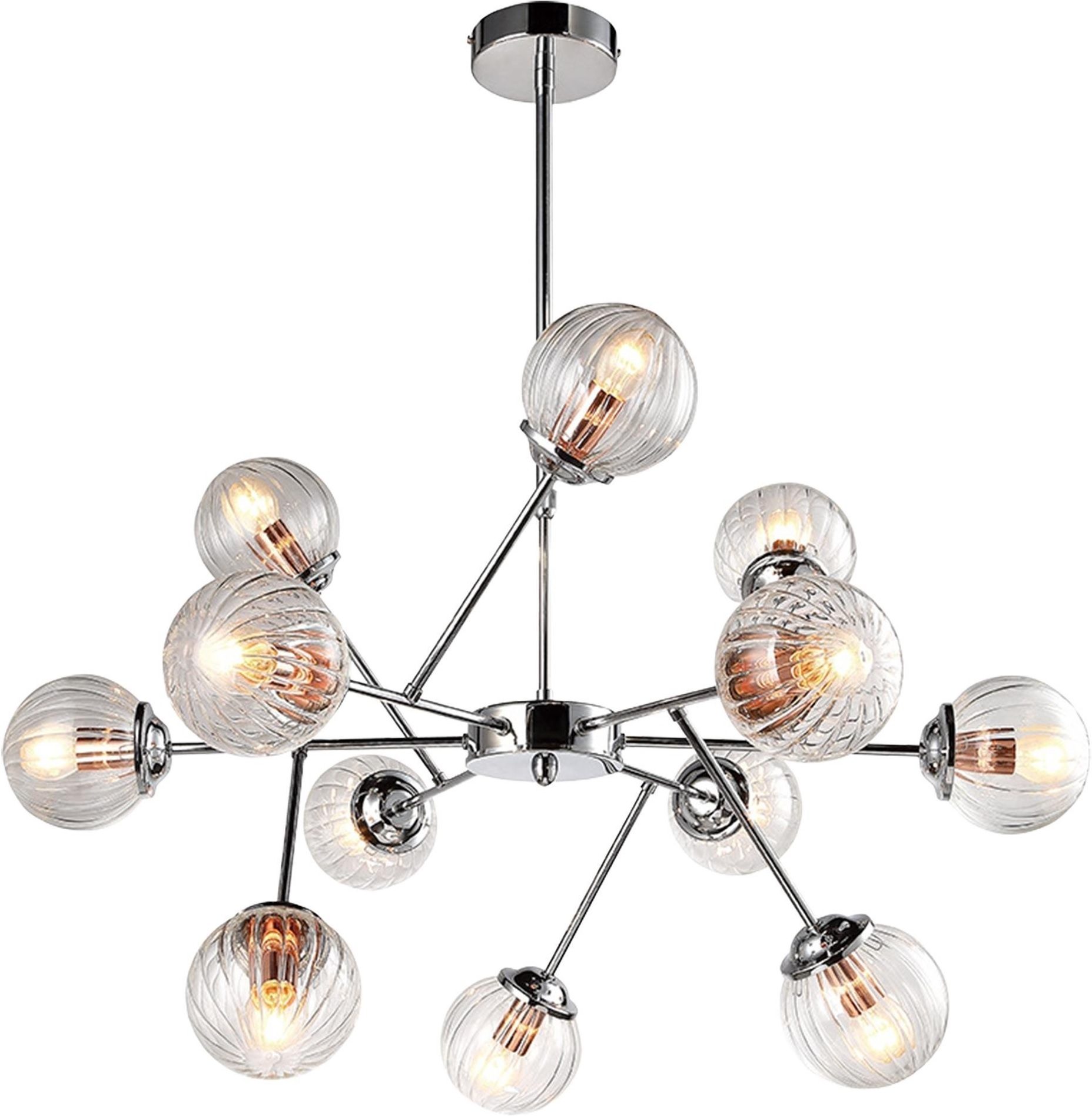 Candellux Best stropní světlo x40 W chrom-průhledná-měděná 30-64806