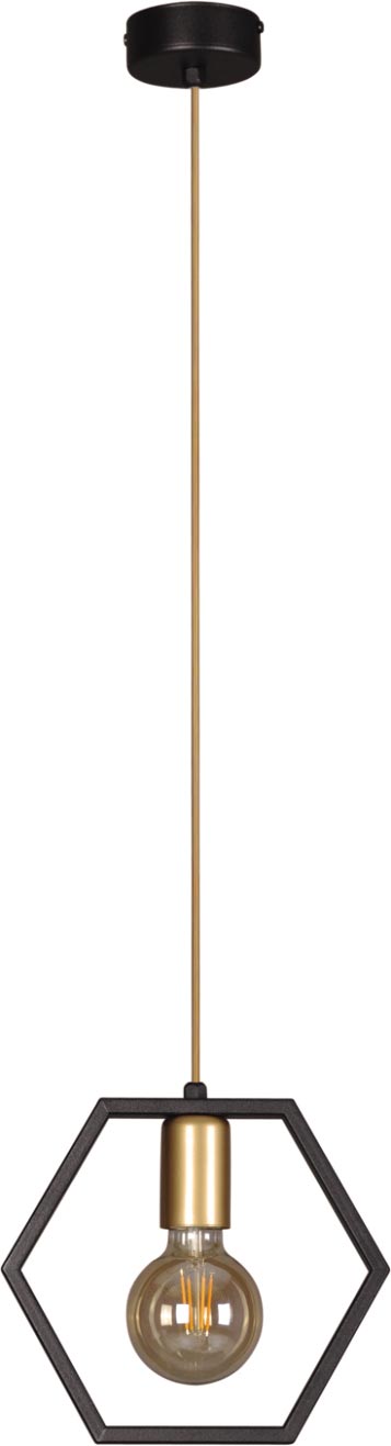 Kaja Honey závěsné svítidlo 1x60 W černá-zlatá K-4720