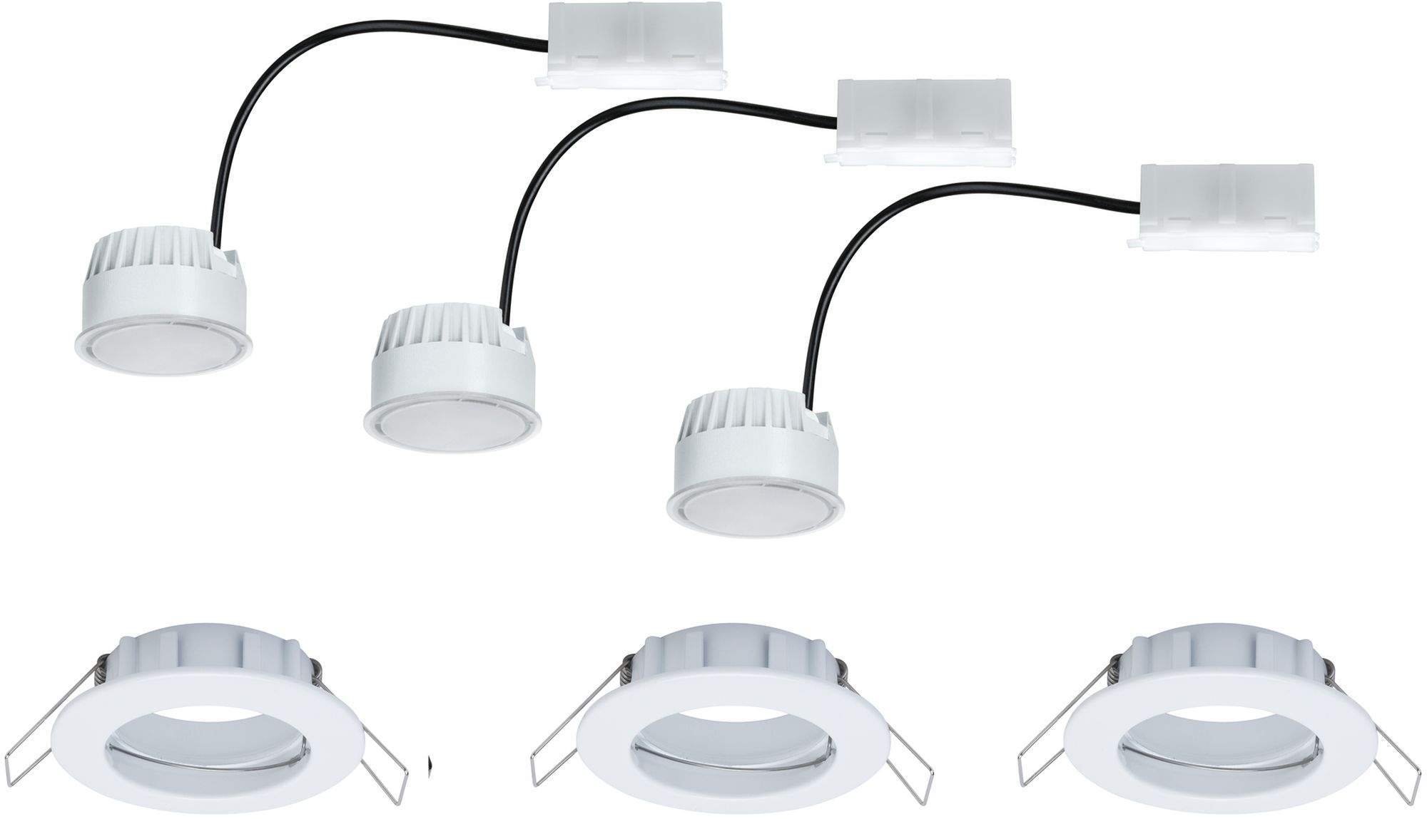 Paulmann LED zapuštěná světla 3x6.8 W bílá-hliník 93974