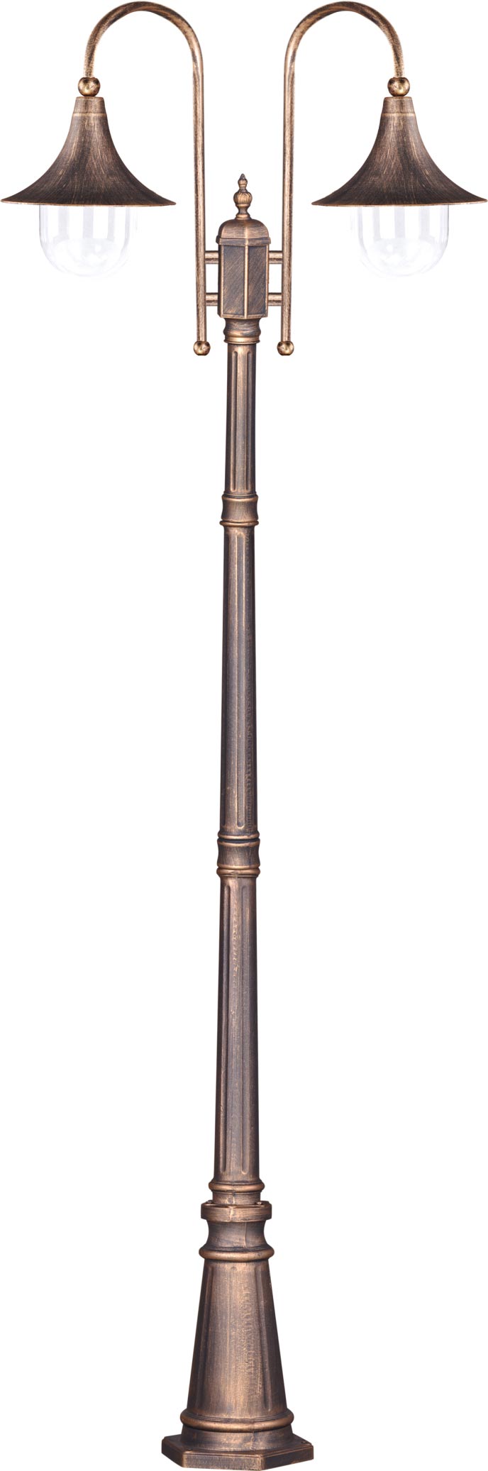 Kaja Boston venkovní stojací lampa 2x60 W černá-zlatá K-8127CZARNY/ZŁOTY