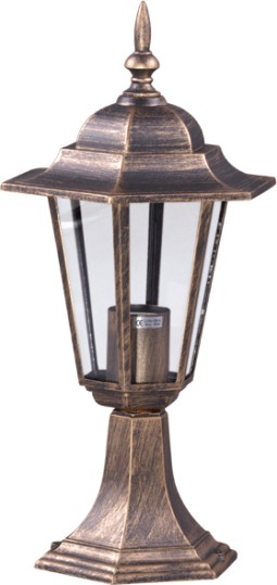 Kaja Standard venkovní stojací lampa 1x60 W černá-zlatá K-5009SCZARNY/ZŁOTY