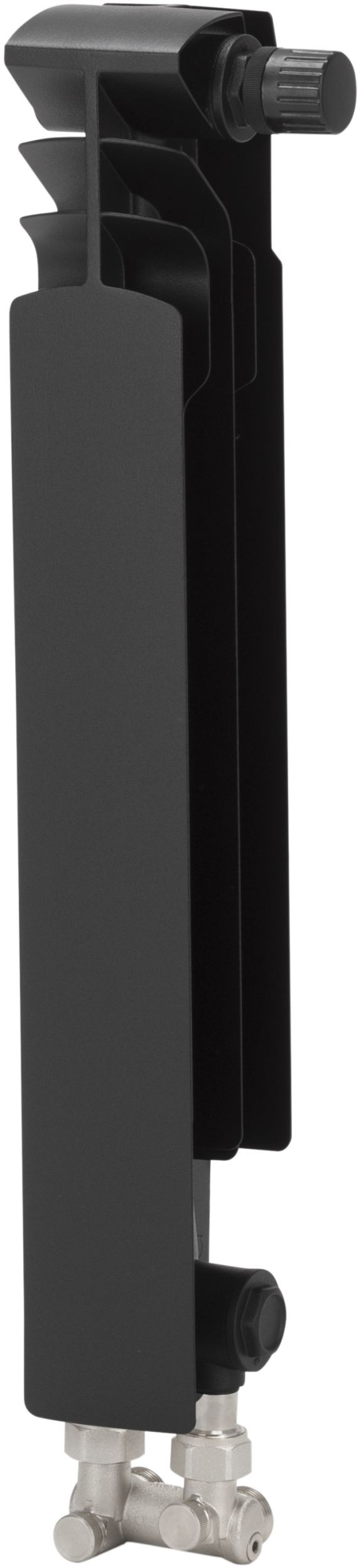 KFA Armatura G500F pokojový radiátor 57.2x8.2 cm podłączenie spodní černá 878-151-81