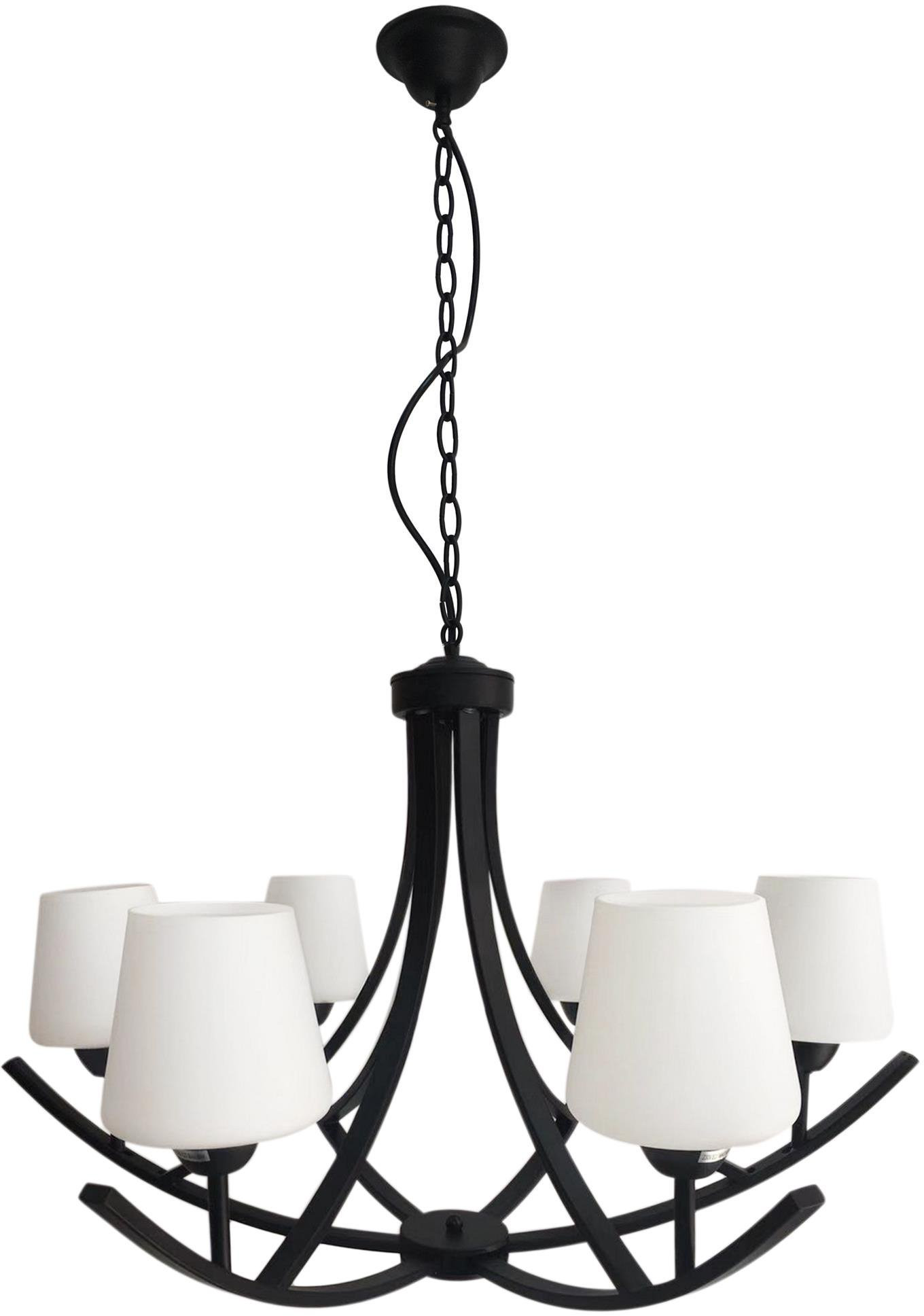 Candellux Londyn závěsné svítidlo 6x60 W bílá-černá 36-38845