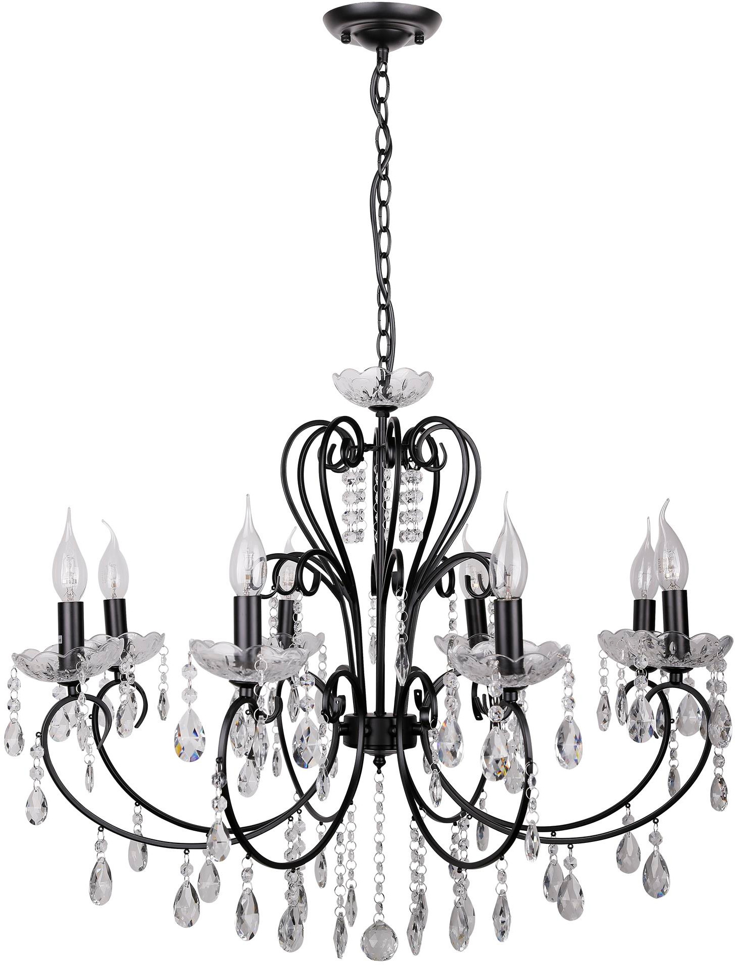 Candellux Aurora závěsné svítidlo x40 W černá 38-73747