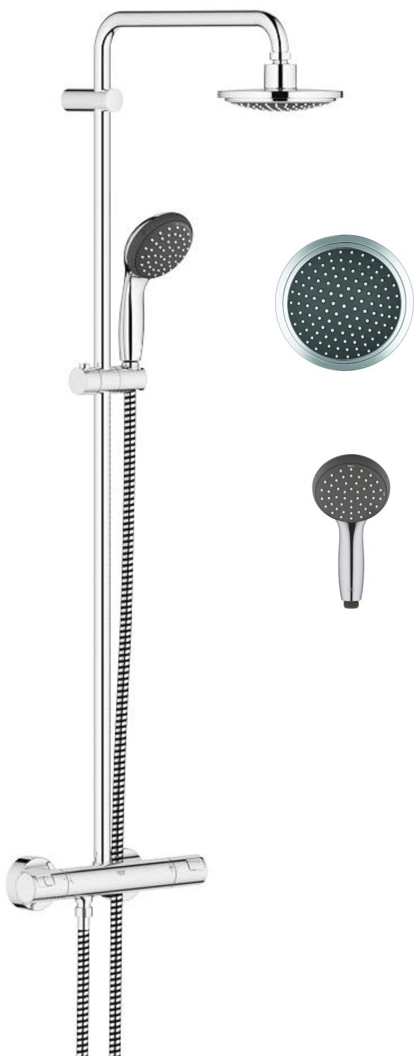 Grohe Vitalio Start Shower System sprchová sada na stěnu s termostatem ano StarLight Chrome 27960000