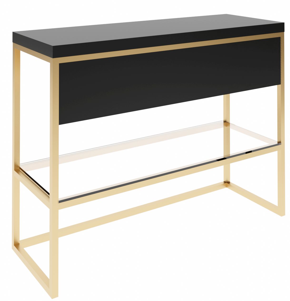 Baltica Design Trine konzole 120x40x75 cm černá-zlatá 5904107906386
