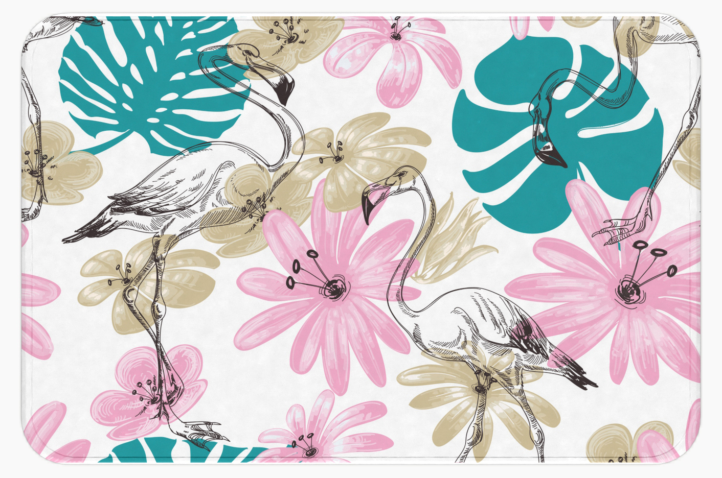 Hyggli koupelnová podložka 60x40 cm obdélníkový směs barev 70-049