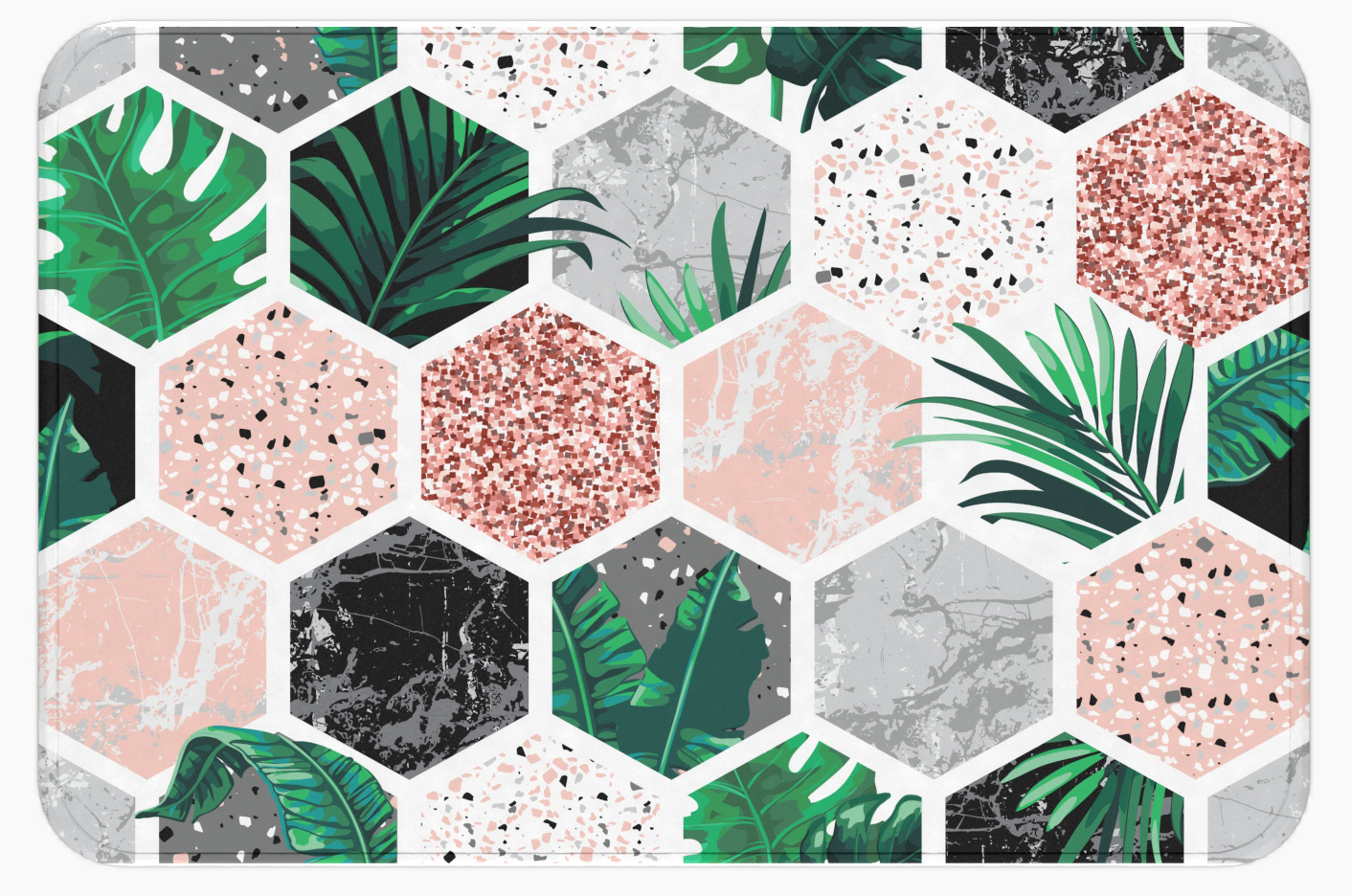 Hyggli koupelnová podložka 60x40 cm obdélníkový směs barev 70-051