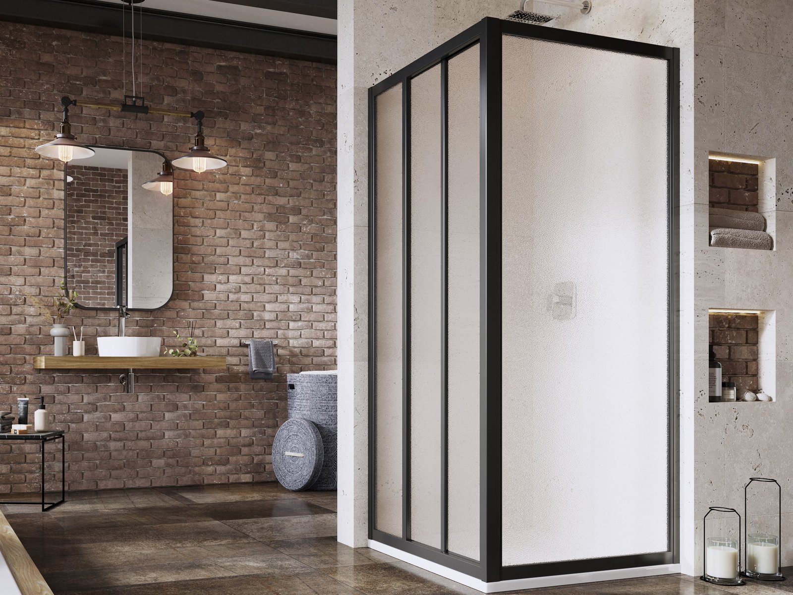 Ravak Supernova sprchové dveře 80 cm posuvné černá matný/ 00V403R2ZG