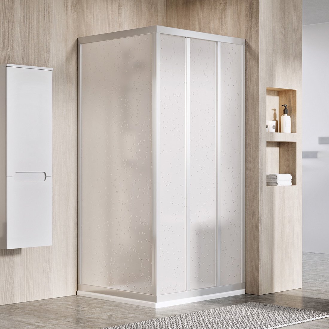 Ravak Supernova sprchové dveře 80 cm posuvné satén matný/polystyrenový materiál 00V40UR211