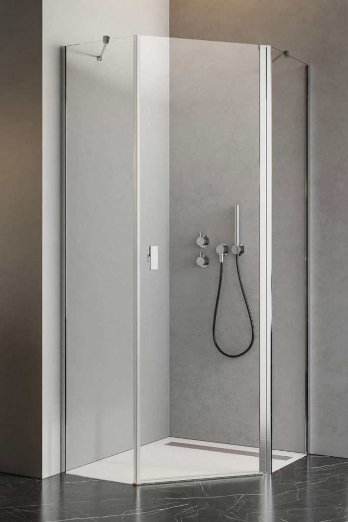 Radaway Nes PTJ sprchová zástěna 80 cm chrom lesk/průhledné sklo 10052400-01-01