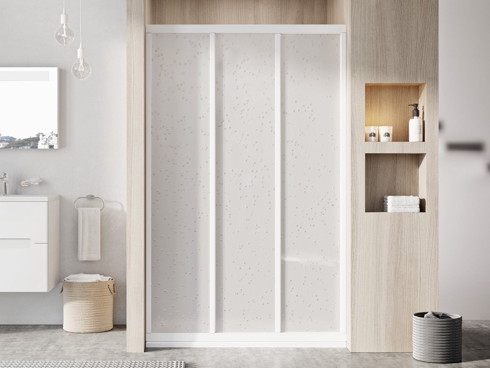 Ravak Supernova sprchové dveře 100 cm posuvné bílá lesk/polystyrenový materiál 00VA01R211