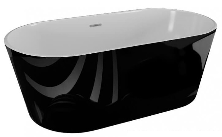 Polimat Uzo volně stojící vana 160x80 cm oválná dvoubarevná 00336