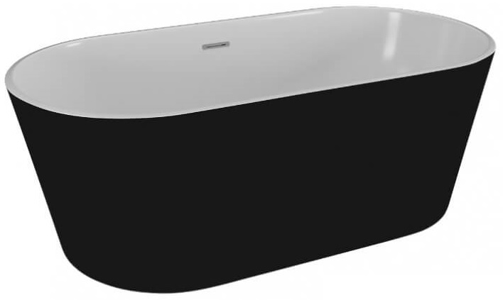 Polimat Uzo volně stojící vana 160x80 cm oválná dvoubarevná 00337