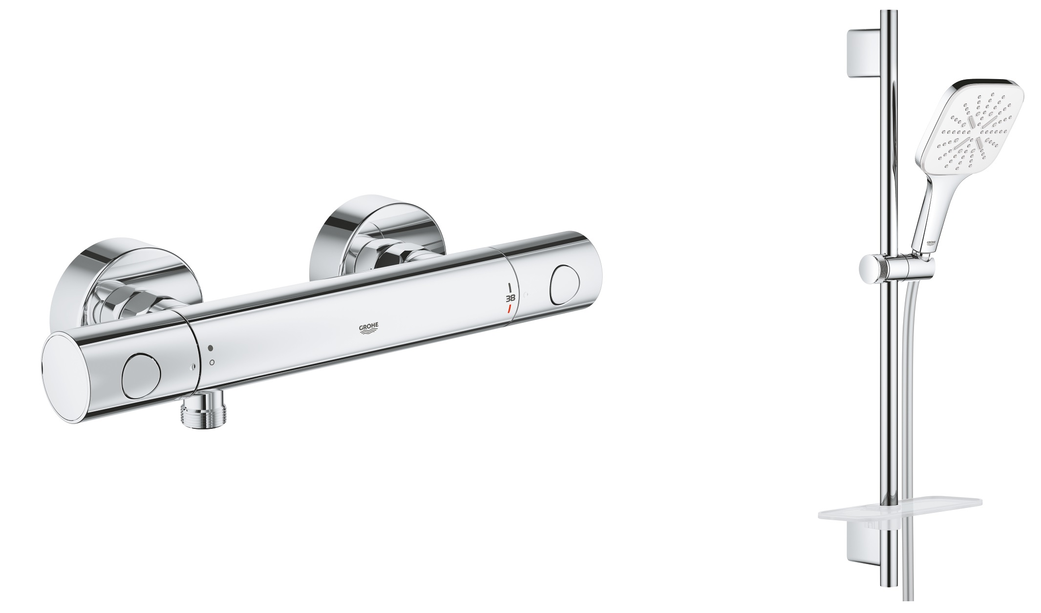 Sada sprchová baterie Grohe Grohtherm 800 Cosmopolitan 34765000, sprchová sada Grohe Vitalio SmartActive 26596000