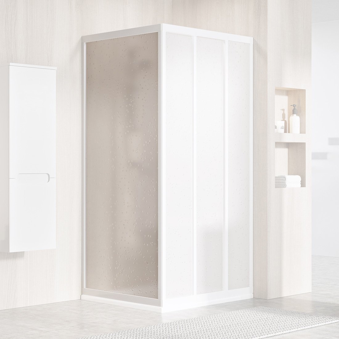 Ravak Supernova sprchová zástěna 75 cm bílá lesk/polystyrenový materiál 940301R211