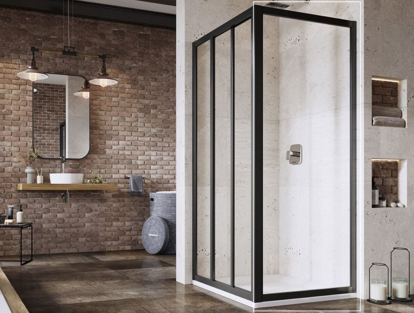 Ravak Supernova sprchová zástěna 80 cm černá matný/průhledné sklo 940403R2Z1