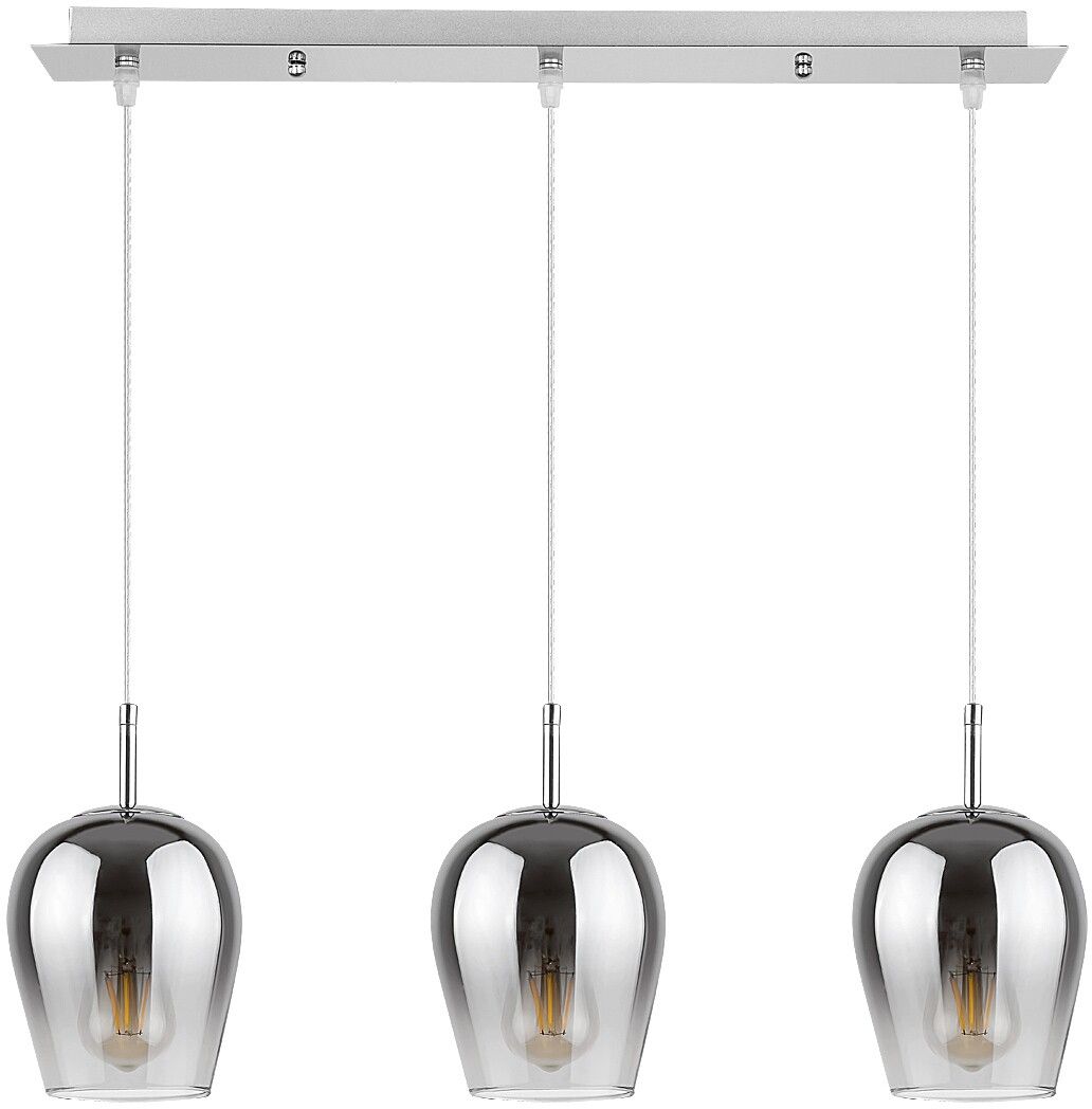 Rabalux Petunia závěsné svítidlo 3x60 W chrom-kouřová 5253