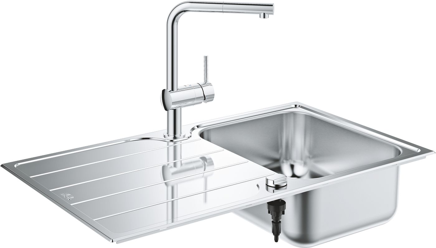 Grohe Minta dřezy s baterií ocel/ocel 31573SD1