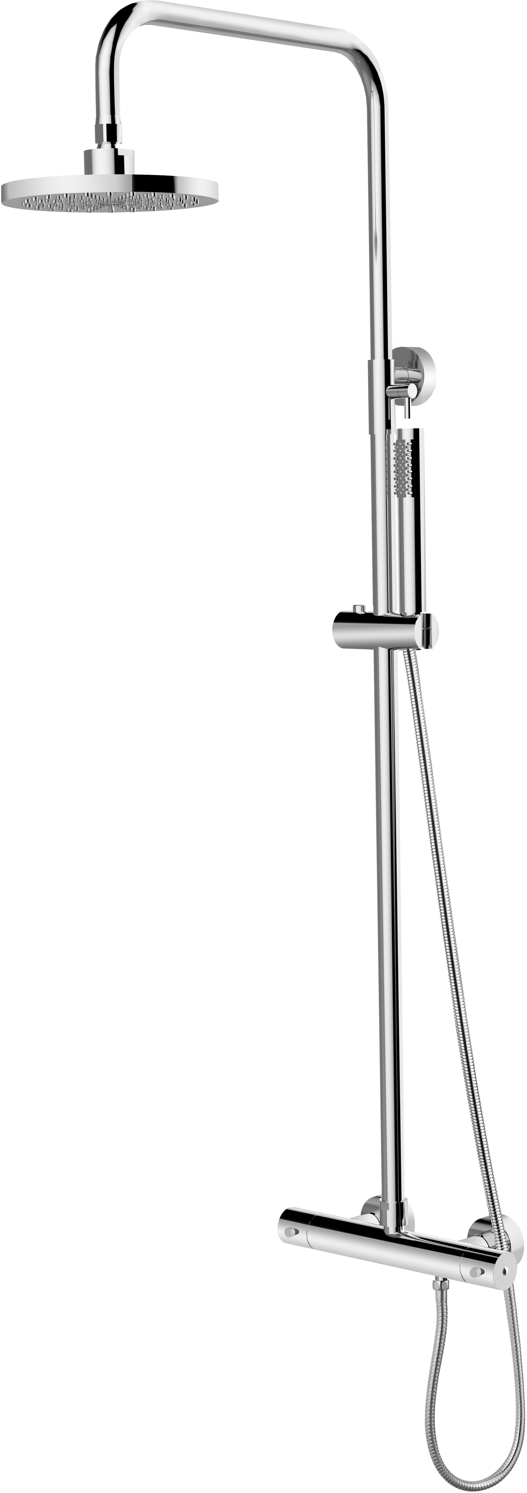 Besco Decco sprchová sada na stěnu s termostatem s dešťovou sprchou chrom BP-DIT-CH